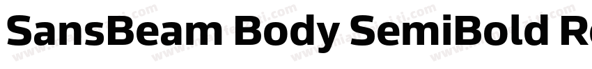 SansBeam Body SemiBold Regula字体转换